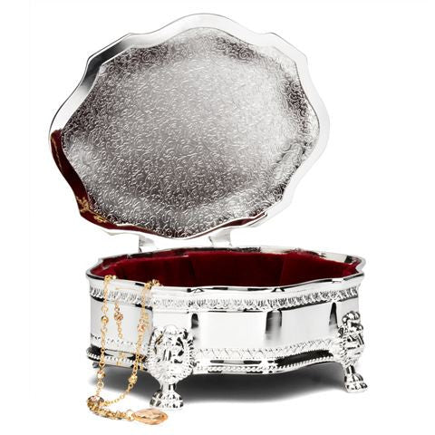 Louis Silver Plated Jewellery Box by WhiteHill