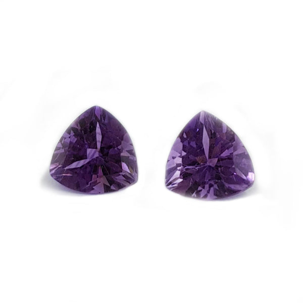 6.13ct Trillian Cut Amethyst Pair